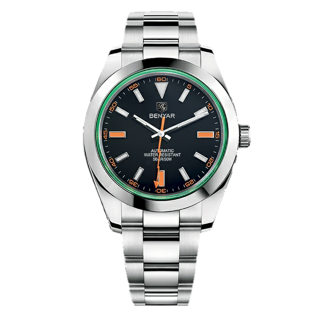 BENYAR BY-5176A Montre Homme Automatique Étanche en Acier Inoxydable – Noir